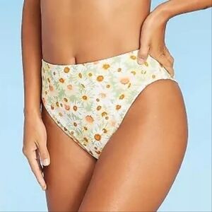 WILD FABLE High Waist High Leg Cheeky Bikini Bottom NWT